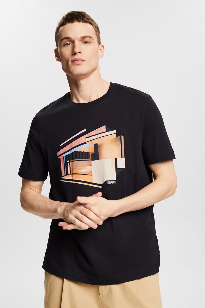 T-Shirt mit Grafikprint, BLACK, detail image number 0