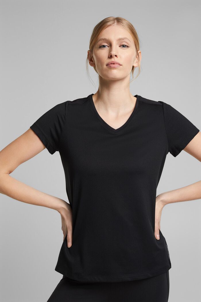 Recycelt: Active-T-Shirt mit E-DRY, BLACK, detail image number 0