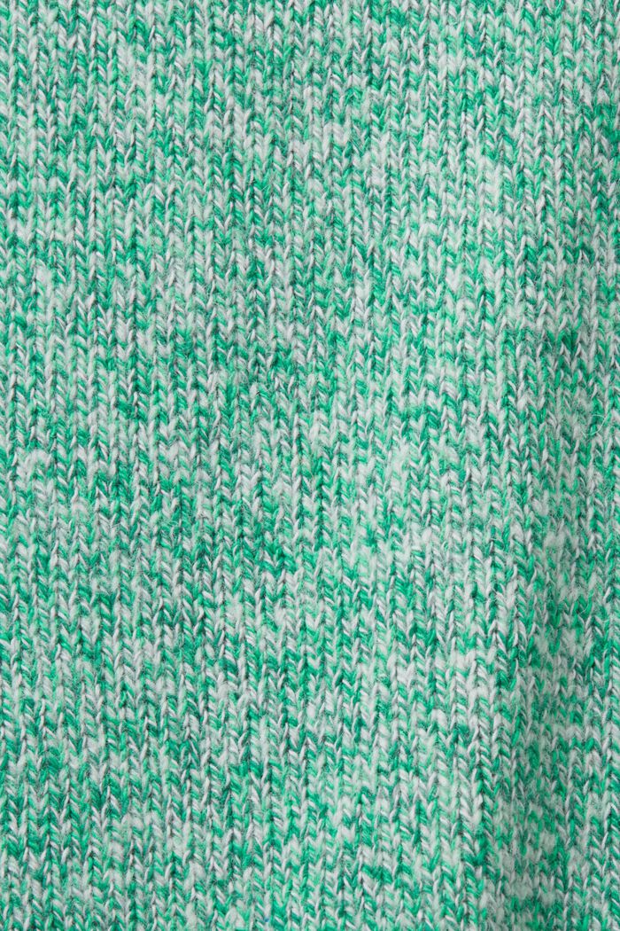 Rundhals-Pullover, Wollmix, GREEN, detail image number 5