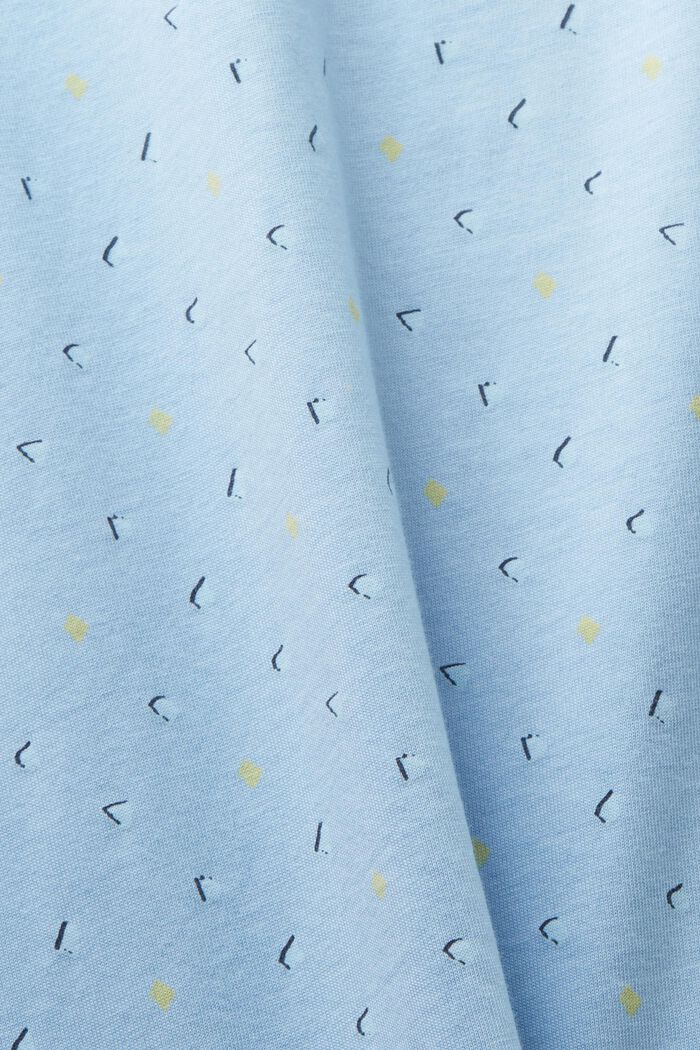 Poloshirt mit Allover-Muster, LIGHT AQUA BLUE, detail image number 5