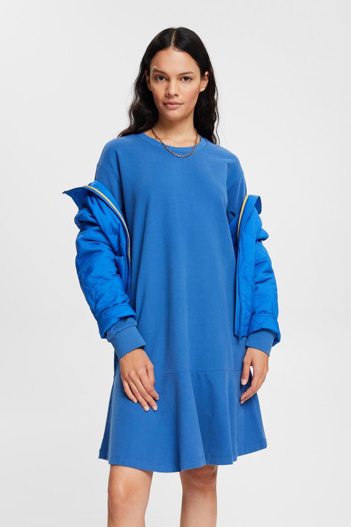 Sweatshirtkleid in Minilänge, BLUE, detail image number 7