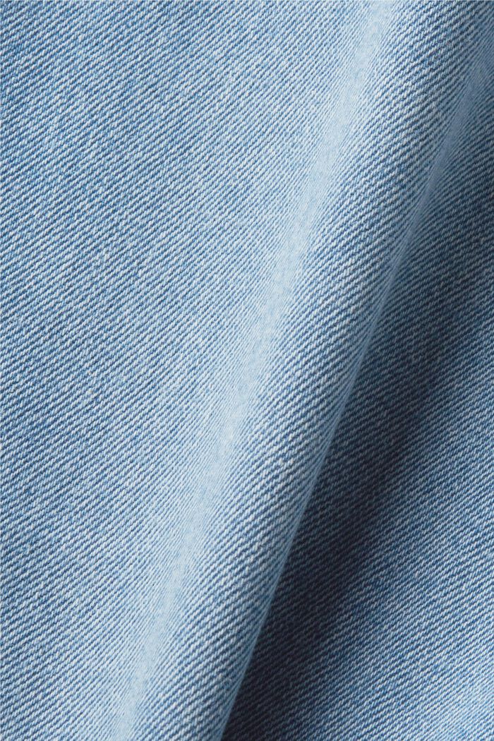 Jeans-Shorts mit hohem Bund, BLUE LIGHT WASHED, detail image number 6