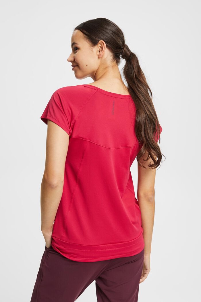Recycelt: Active T-Shirt mit Kordelzug und E-DRY, CHERRY RED, detail image number 3