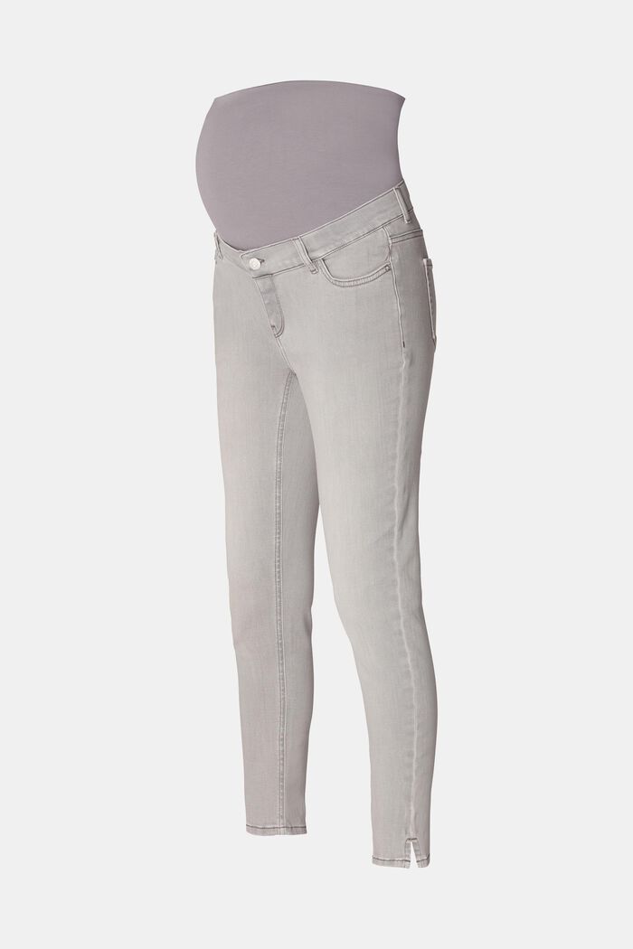 Recycelt: Jeans mit Überbauchbund, GREY DENIM, detail image number 4