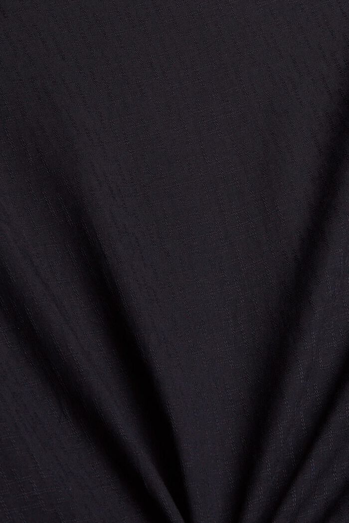 Bluse mit Strukturmuster, LENZING™ ECOVERO™, BLACK, detail image number 4