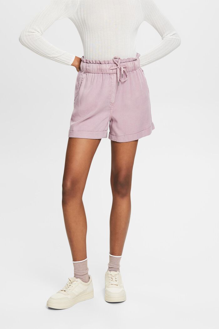Pull-on-Shorts aus Twill, MAUVE, detail image number 0