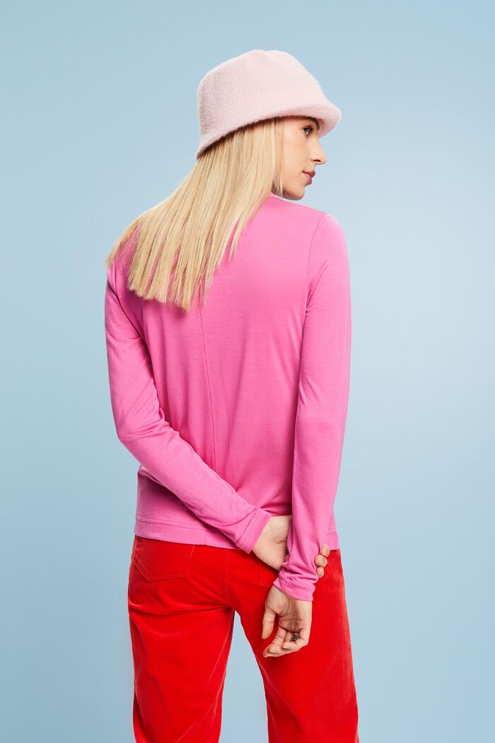 Jersey-Longsleeve, PINK FUCHSIA, detail image number 2