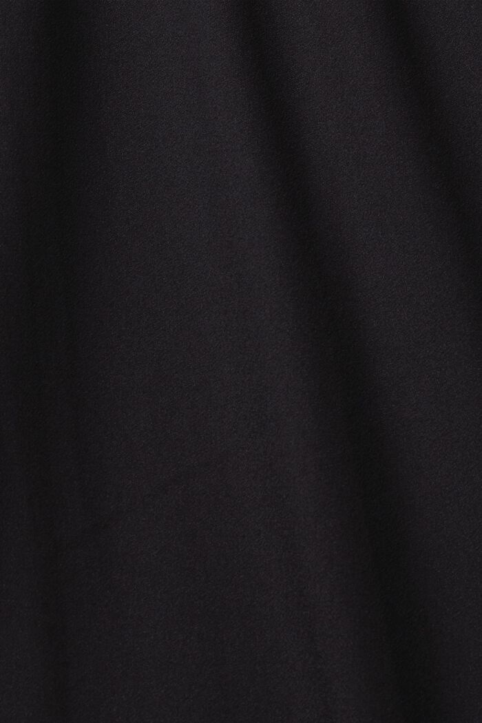 Crêpe-Kleid mit Laser-Cut-Details, BLACK, detail image number 7