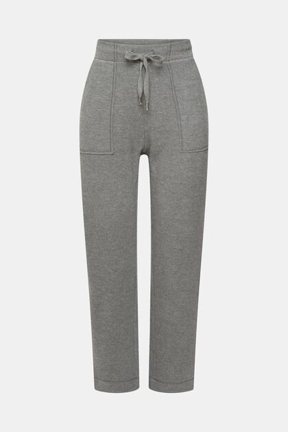 High-Rise-Pants im Jogger-Style in Strickqualität