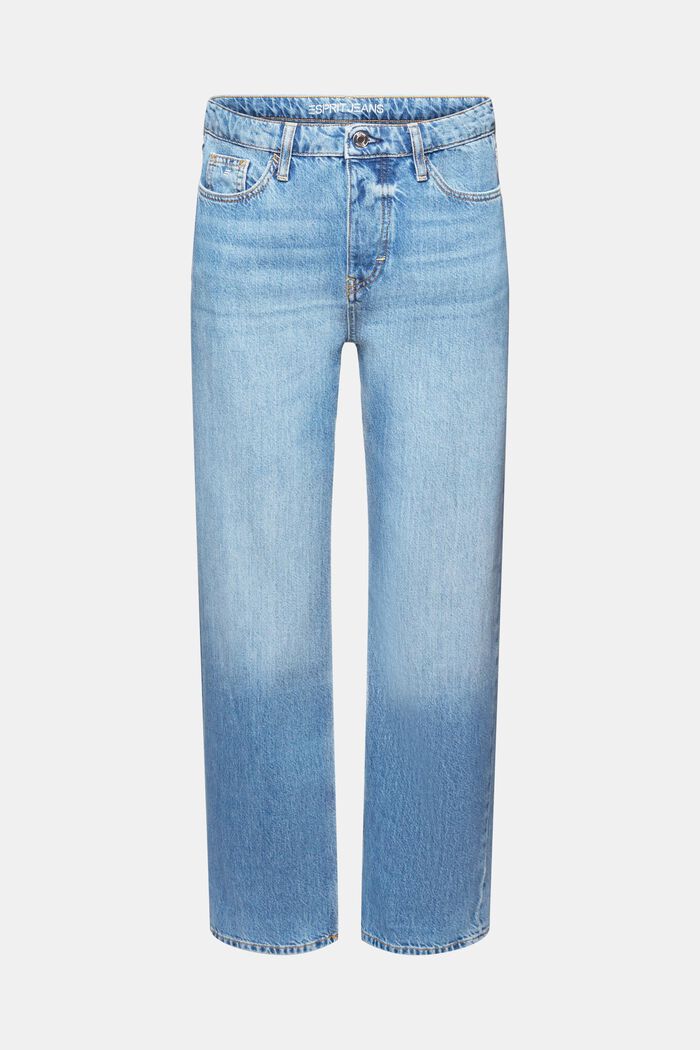 Gerade geschnittene Retro-Jeans mit niedrigem Bund, BLUE MEDIUM WASHED, detail image number 6