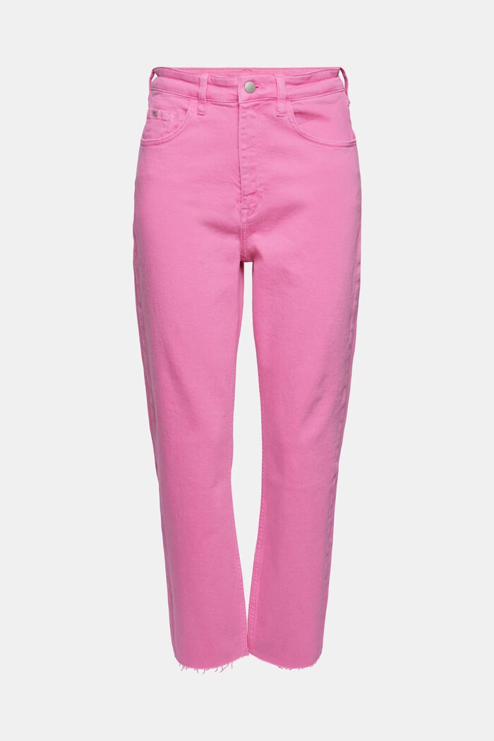 Farbige Baumwoll-Jeans, PINK, overview