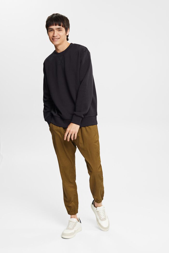 Recycelt: unifarbenes Sweatshirt, BLACK, detail image number 4
