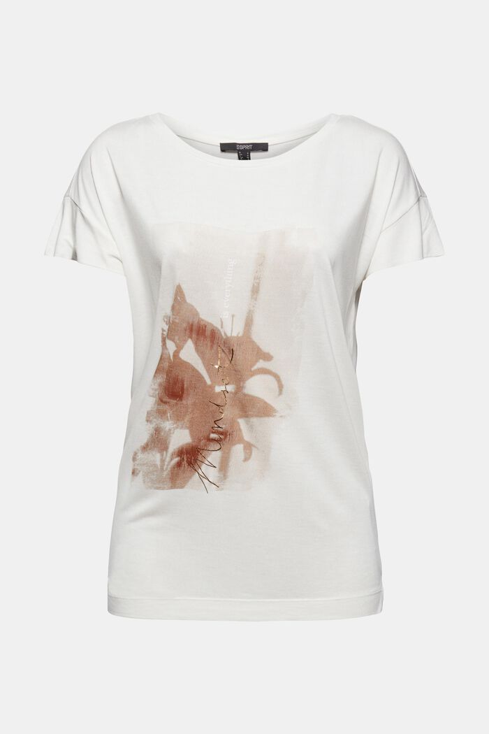 T-Shirt mit Print aus LENZING™ ECOVERO™, OFF WHITE, detail image number 5