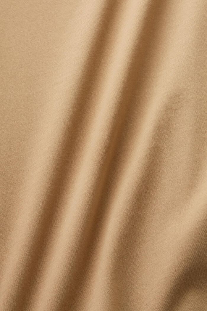T-Shirt aus Pima-Baumwolle mit Rundhalsausschnitt, BEIGE, detail image number 5
