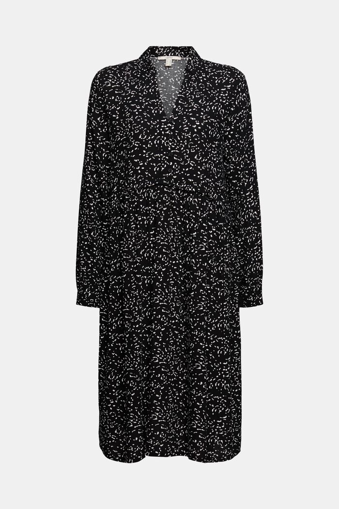Print-Kleid aus LENZING™ ECOVERO™, BLACK, detail image number 6