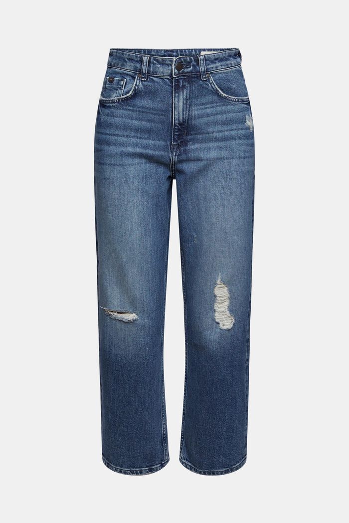 Jeans im Dad Fit, Bio-Baumwolle, BLUE DARK WASHED, detail image number 8