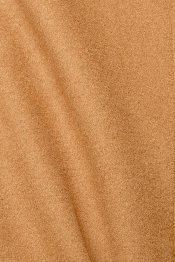 Wollmix-Mantel im Shacket-Style, CARAMEL, detail image number 5