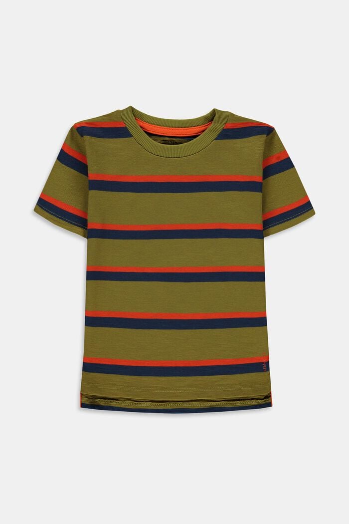 Streifen-T-Shirt aus 100% Baumwolle, KIWI, detail image number 0