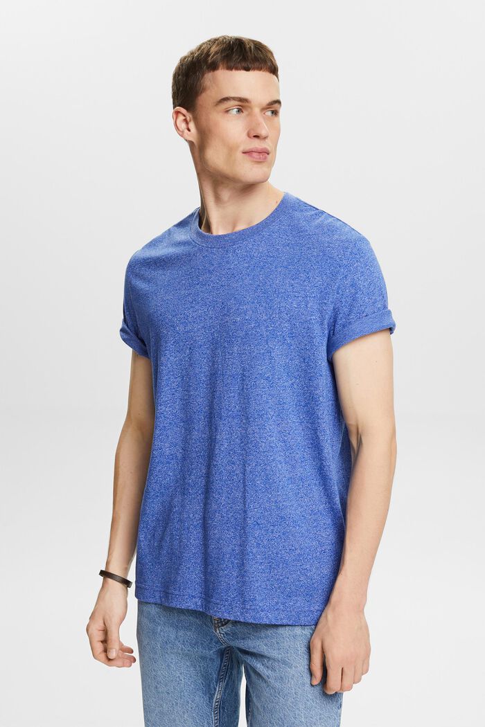 Meliertes T-Shirt, BRIGHT BLUE, detail image number 4