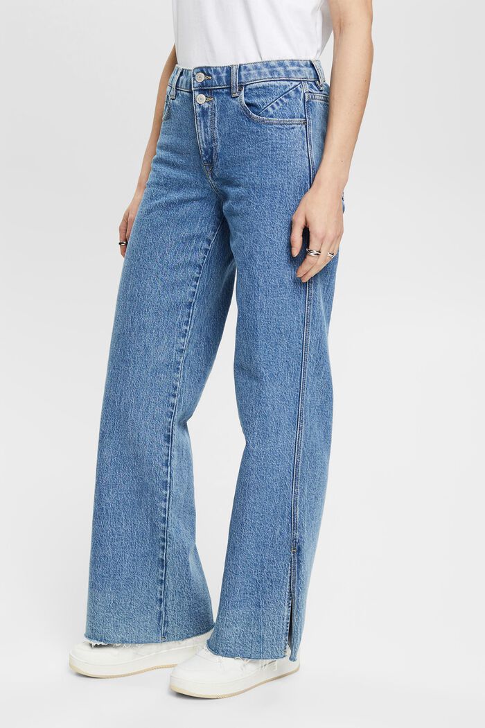 Wide Leg Jeans aus Organic Cotton, BLUE MEDIUM WASHED, detail image number 0