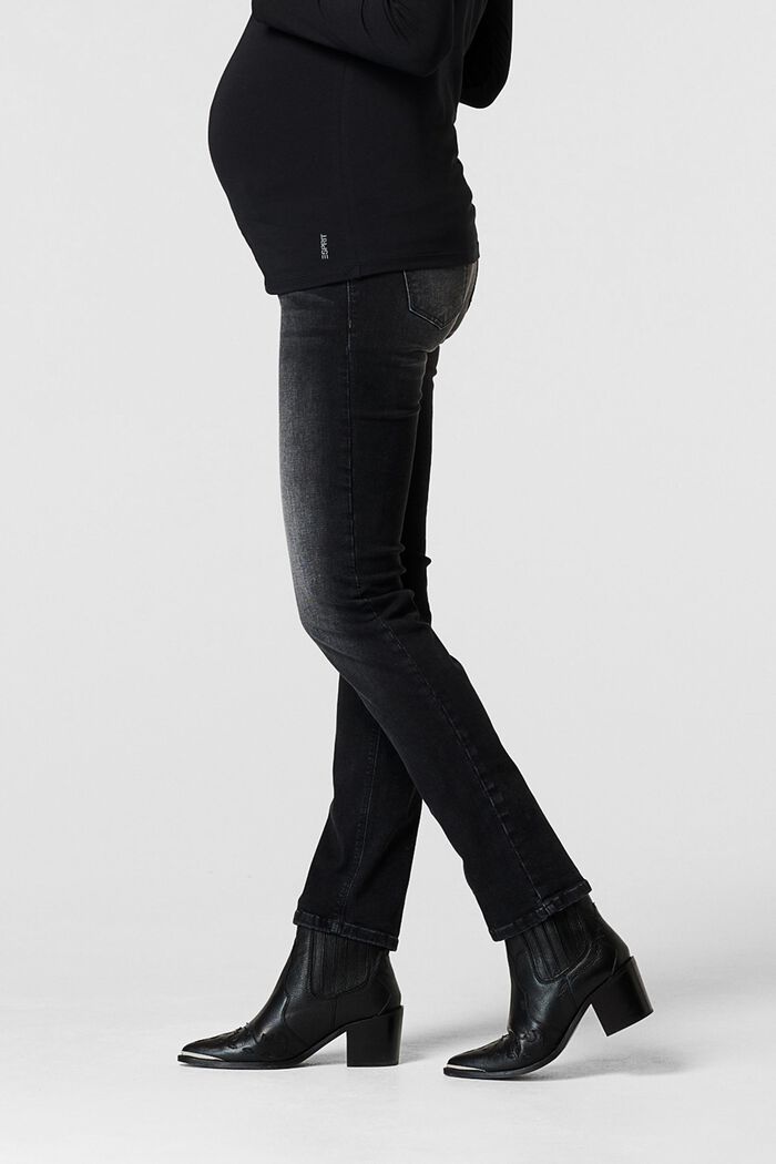 Stretch-Jeans mit Überbauchbund, Bio-Baumwolle, GREY DENIM, detail image number 3