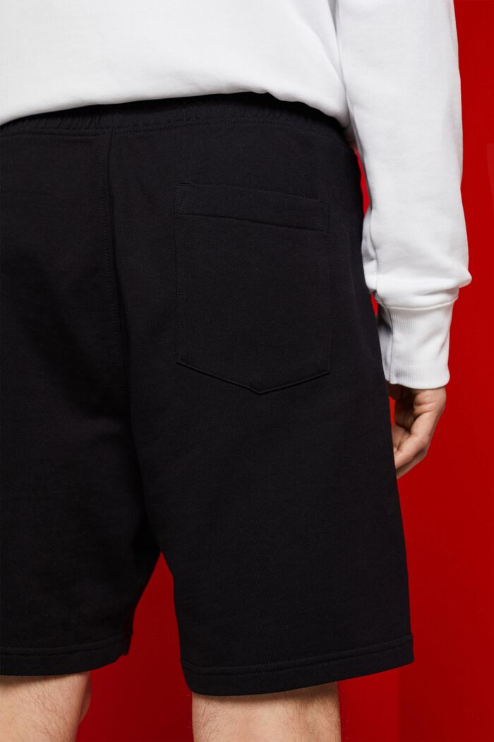 Sweat-Shorts, 100% Baumwolle, BLACK, detail image number 2