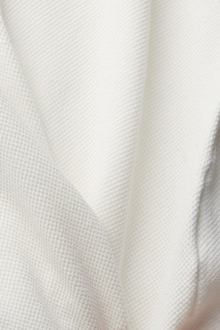 Polo-Shirt aus Strukturstrick, OFF WHITE, detail image number 4