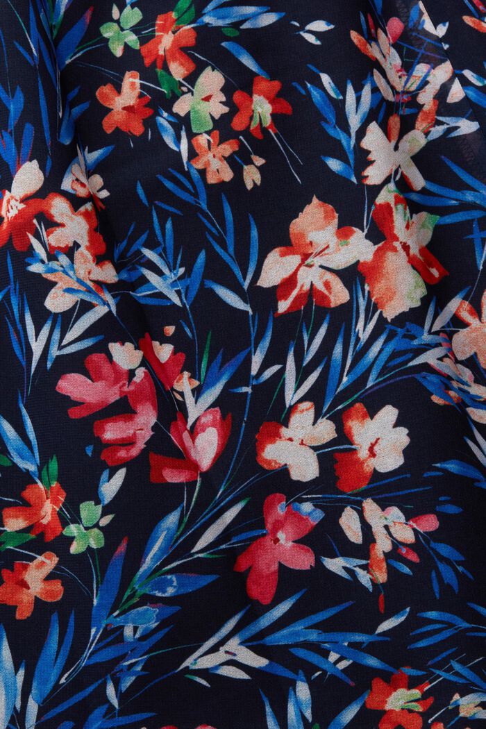 Chiffon-Kleid mit Blumen-Print, NAVY, detail image number 5