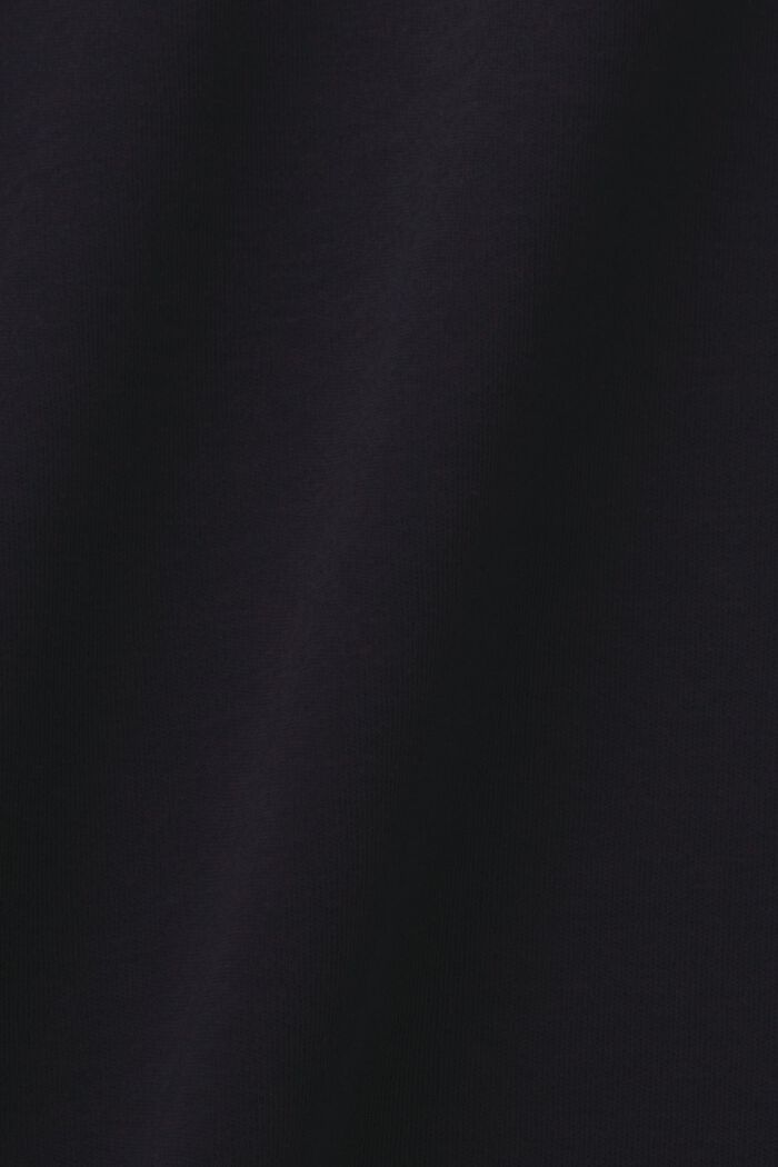 T-Shirt mit Rundhalsausschnitt, 100 % Baumwolle, BLACK, detail image number 5