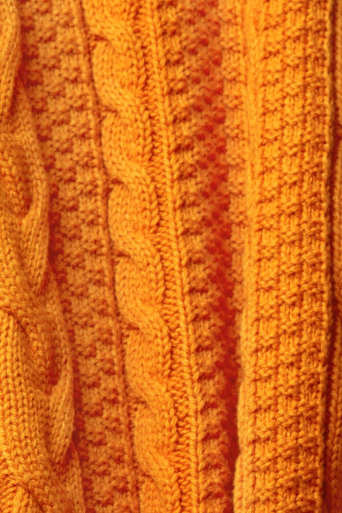 Pullover mit Zopf-Muster, GOLDEN ORANGE, detail image number 1