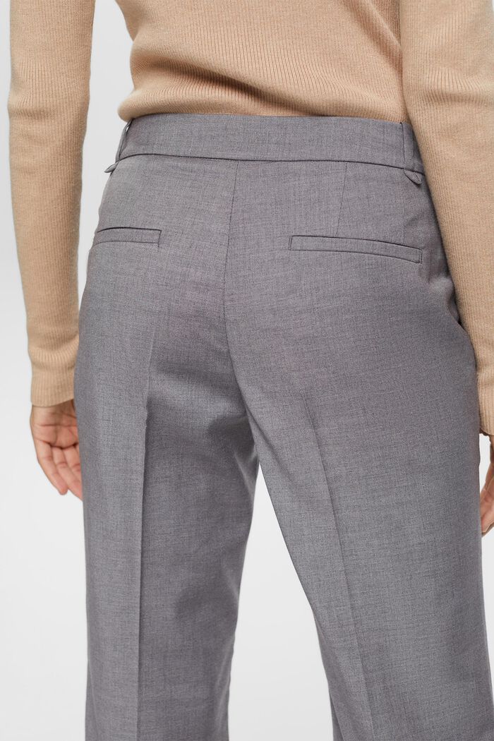 SOFT WOOL Mix & Match Pants mit mittelhohem Bund, MEDIUM GREY, detail image number 4