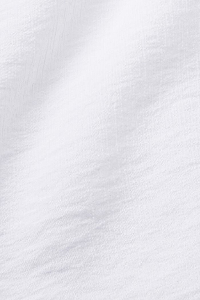 Ärmellose Bluse in Crinkle-Optik, WHITE, detail image number 4