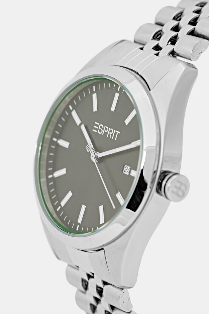 Edelstahl-Uhr mit Gliederarmband, SILVER, detail image number 1