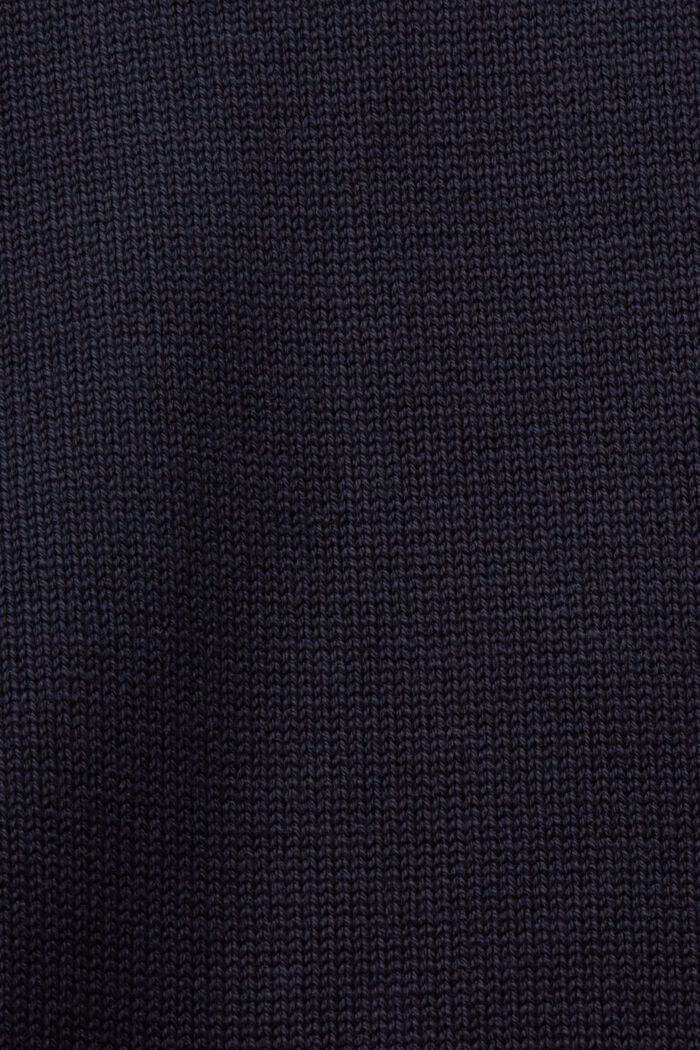 Rundhalspullover aus Baumwolle, NAVY, detail image number 4