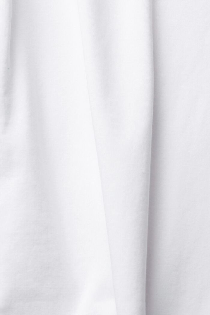 T-Shirt aus Bio-Baumwolle mit umgeschlagenem Ärmel, WHITE, detail image number 1