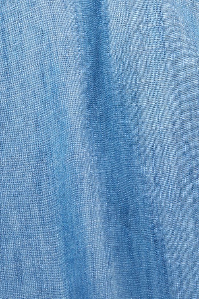 Aus TENCEL™: Bluse in Denimoptik, BLUE MEDIUM WASHED, detail image number 5