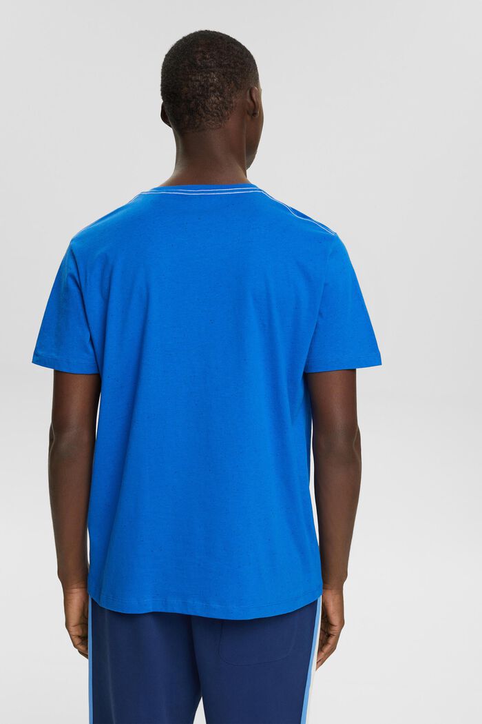 T-Shirt aus Jersey in Sprenkel-Optik, BLUE, detail image number 3