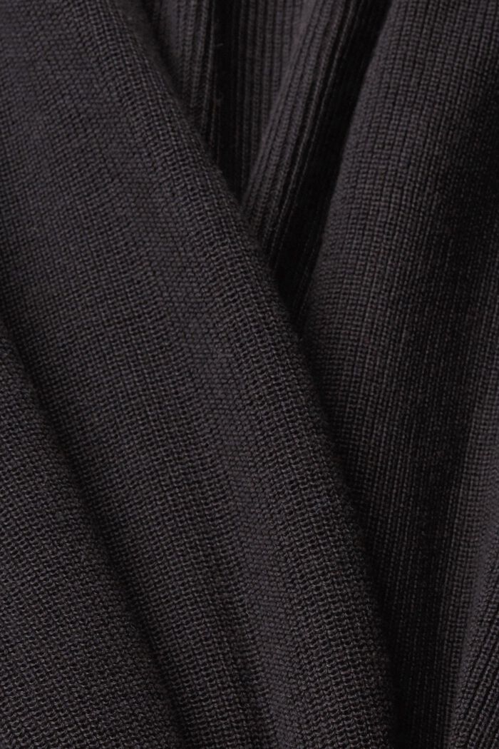 Strick-Cardigan mit Bindegürtel, BLACK, detail image number 5