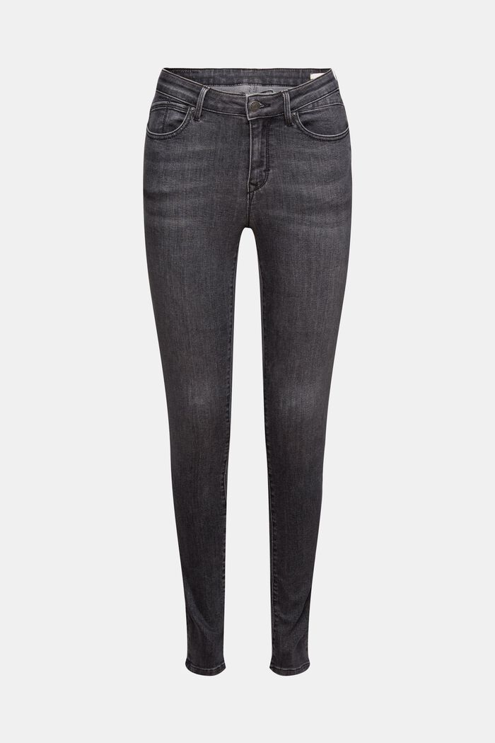 Skinny Jeans mit mittlerer Bundhöhe, GREY DARK WASHED, detail image number 7