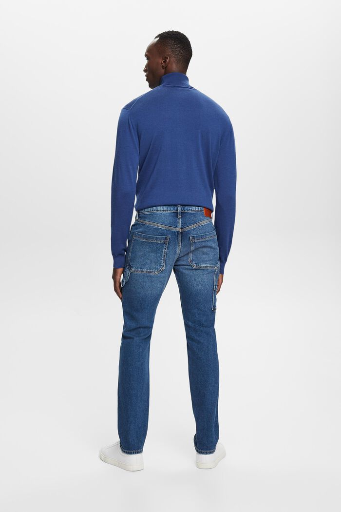 Carpenter-Jeans mit gerader Passform, BLUE MEDIUM WASHED, detail image number 3
