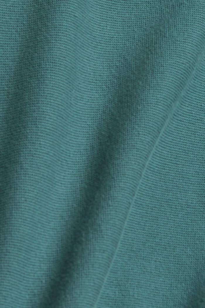 Strickpullover aus 100% Bio-Baumwolle, TEAL BLUE, detail image number 1