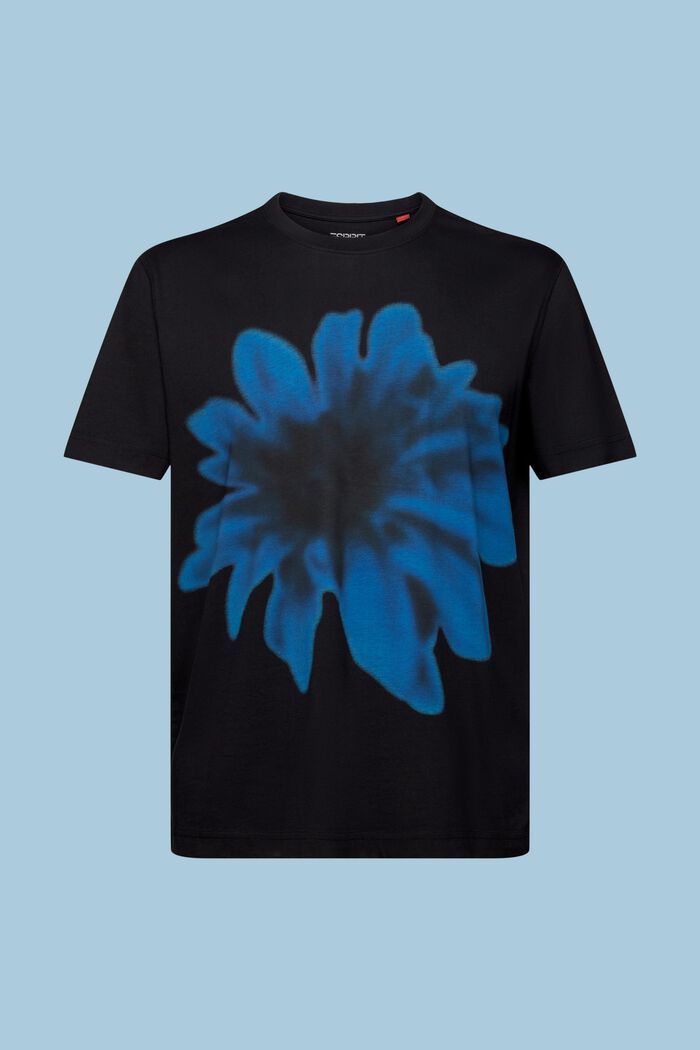 T-Shirt aus Pima-Baumwolle, BLACK, detail image number 7