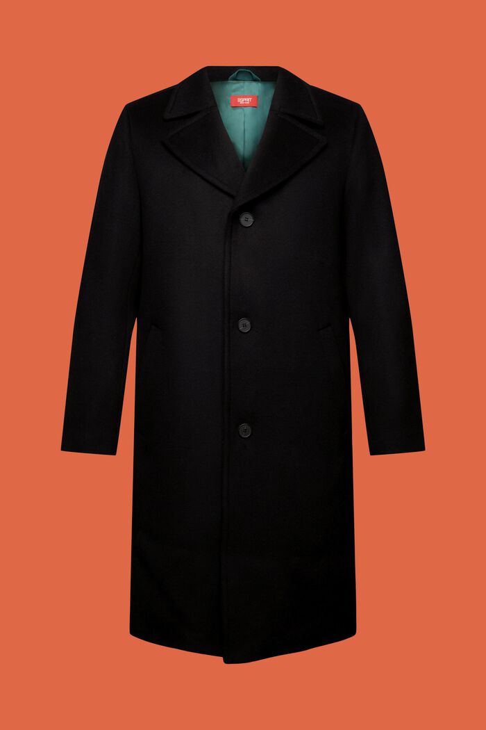 Mantel aus Wollmix, BLACK, detail image number 6