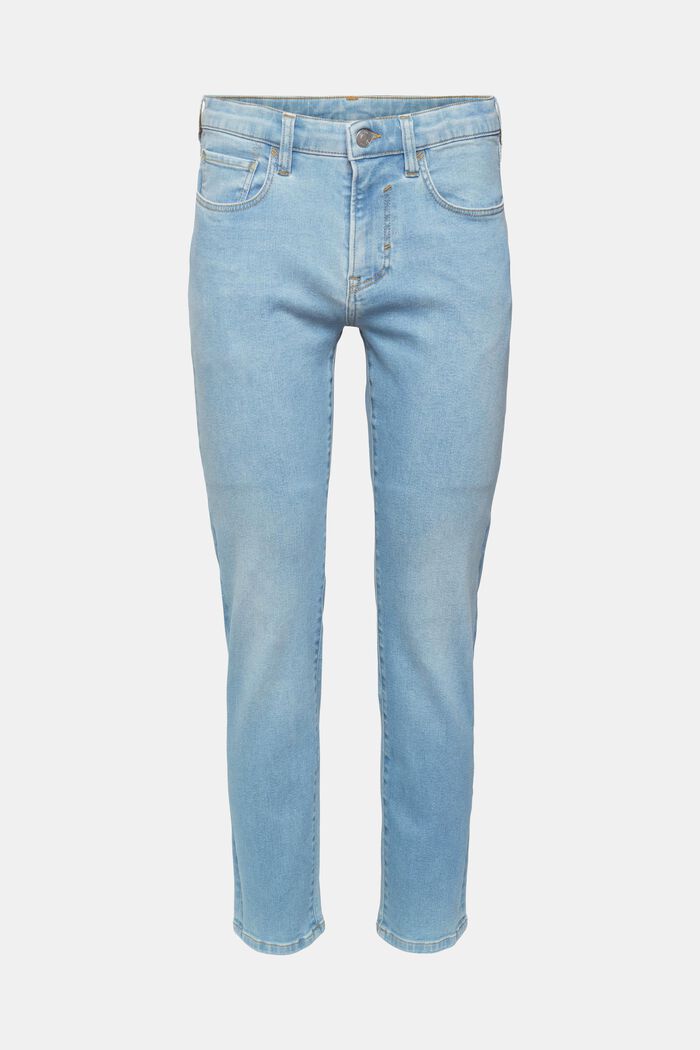 Schmale Jeans mit mittlerer Bundhöhe, BLUE LIGHT WASHED, detail image number 2