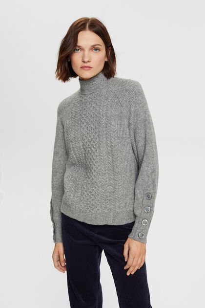 Mit Wolle: Zopfstrick-Pullover