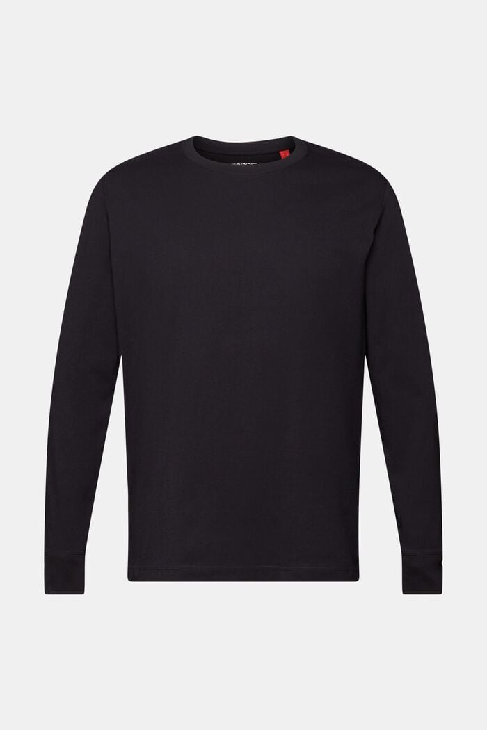 Langarm-Top aus Jersey, 100 % Baumwolle, BLACK, detail image number 5