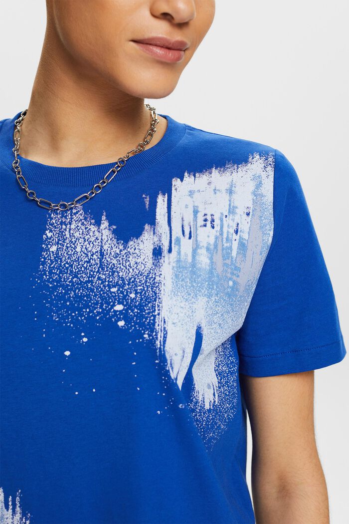 Baumwoll-T-Shirt mit Grafikprint, BRIGHT BLUE, detail image number 3