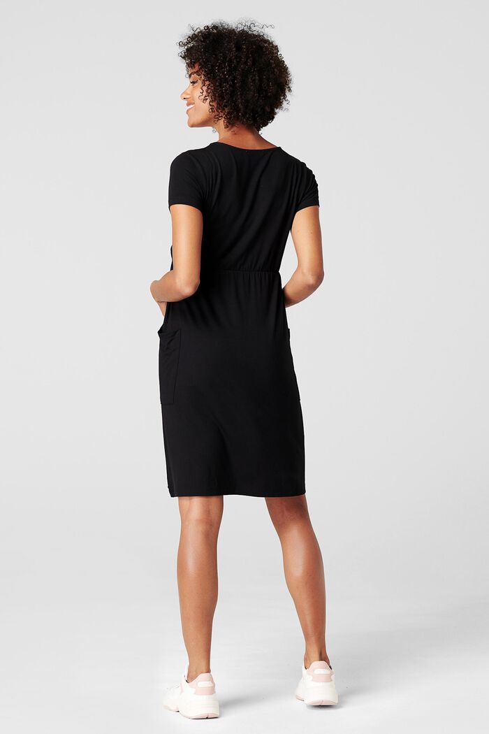 Kleid mit Stillfunktion, LENZING™ ECOVERO™, BLACK, detail image number 1