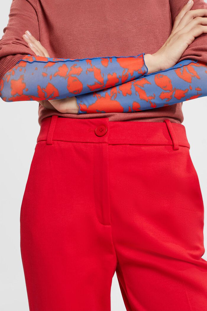 Stretchige Bootcut Pants mit hohem Bund, DARK RED, detail image number 2