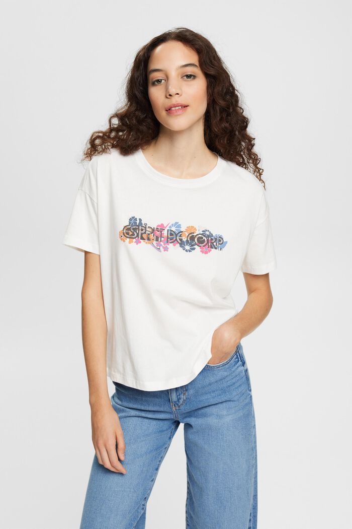 T-Shirt mit Print, OFF WHITE, detail image number 0